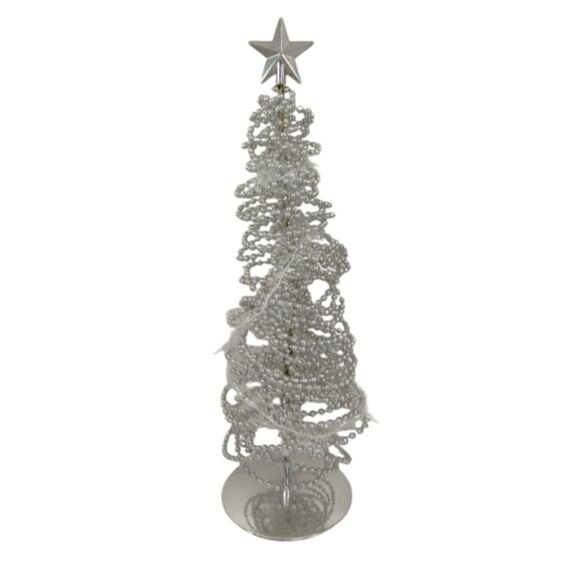 Christmas Tree Beaded Bendable Silver - Picture 5 of 15